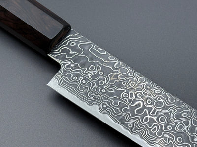 Hatsukokoro Ryuhyo SG2 Kurozome Damascus Petty 150mm