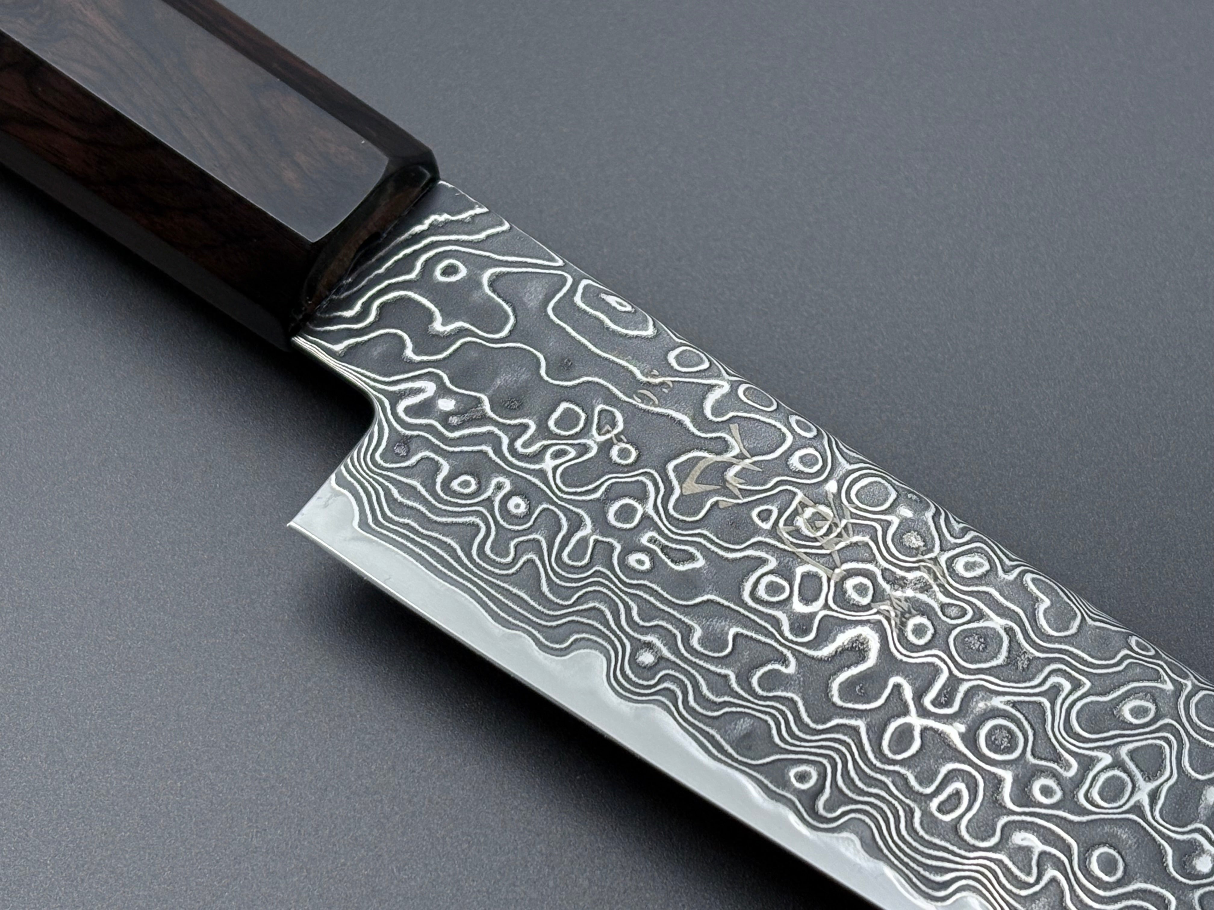Hatsukokoro Ryuhyo SG2 Kurozome Damascus Petty 150mm