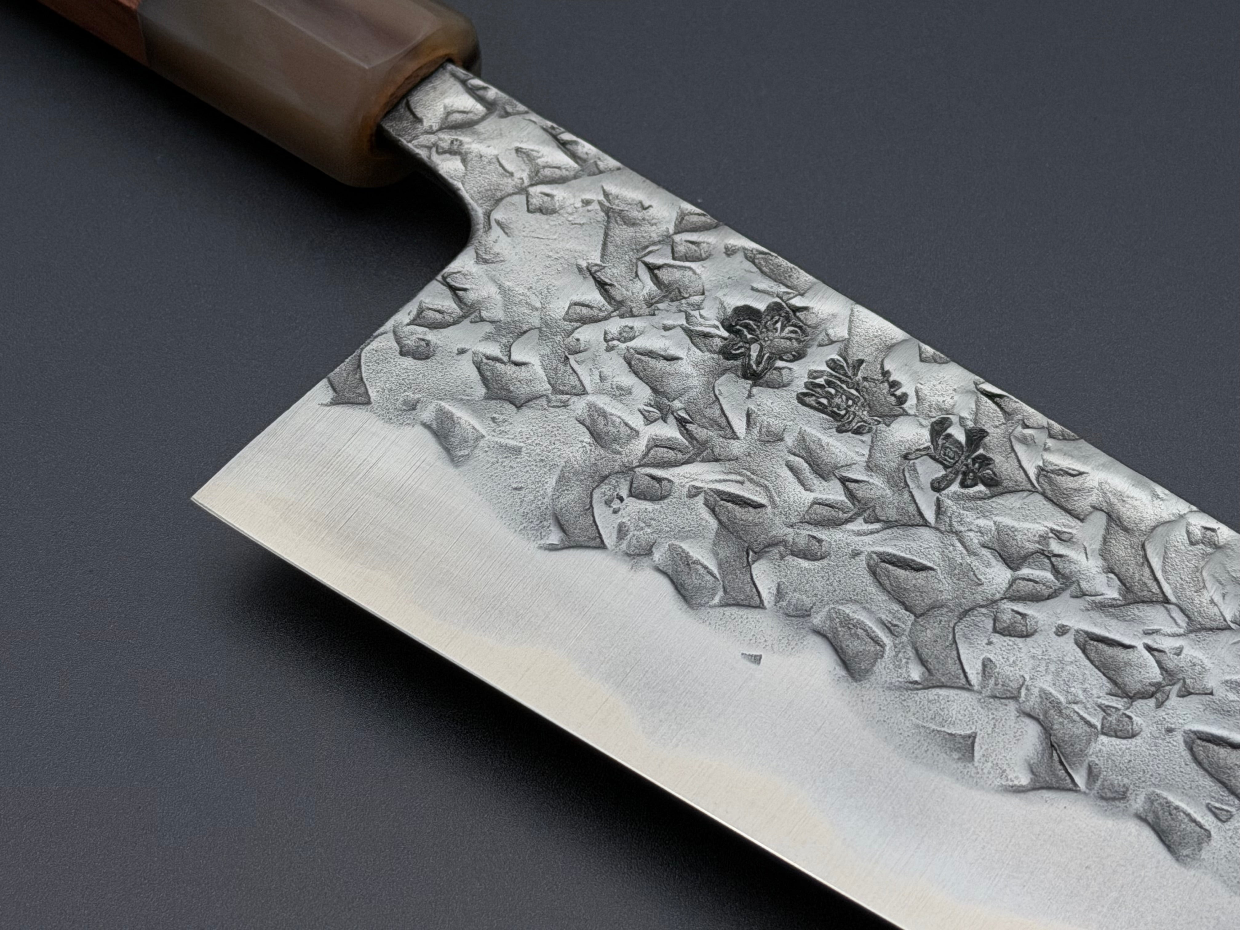 Kisuke Manaka Blue #2 Tsuchime Migaki Santoku