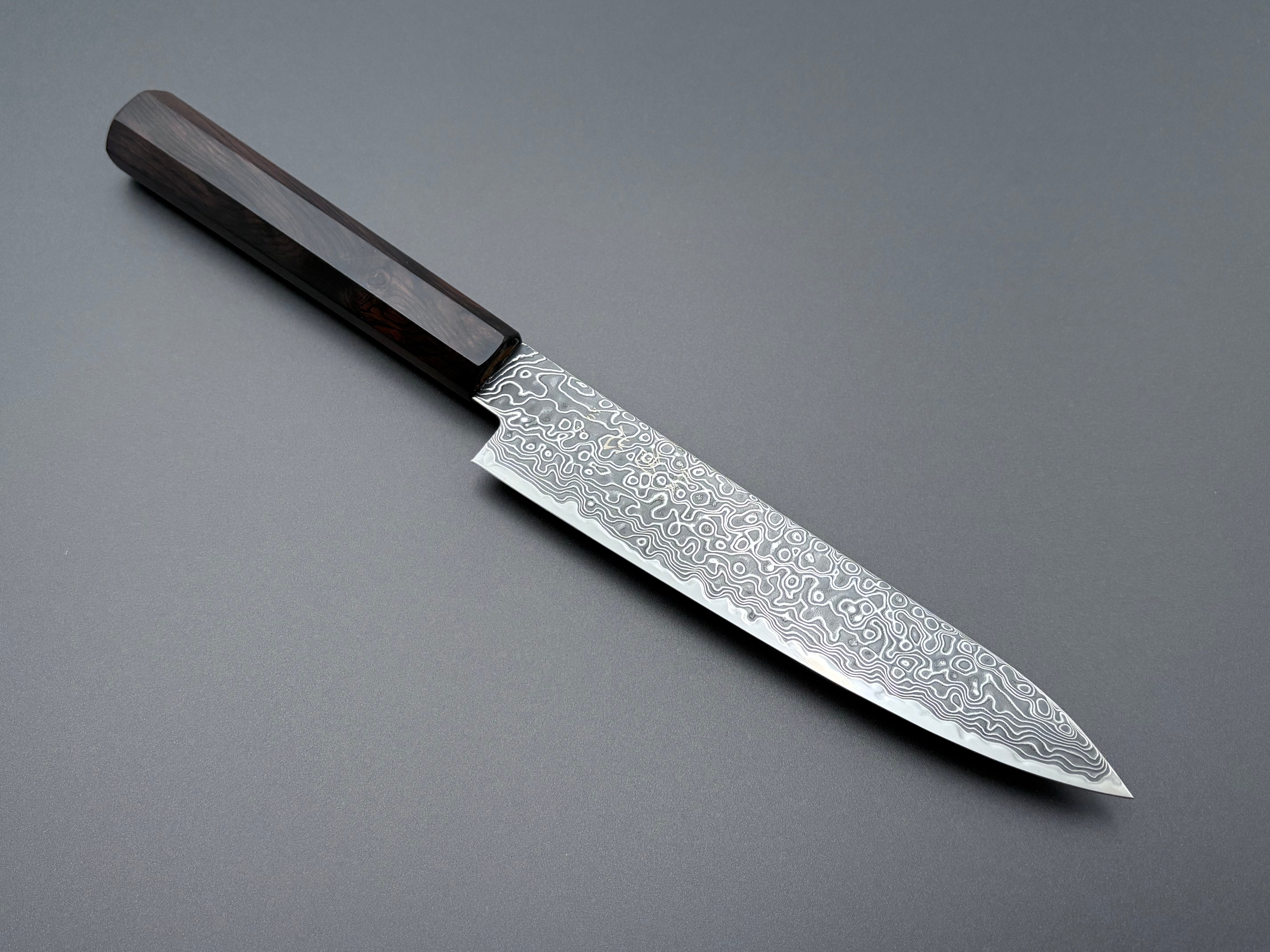 Hatsukokoro Ryuhyo SG2 Kurozome Damascus Petty 150mm