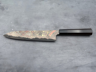Hatsukokoro Irodori Blue #2 Rainbow Damascus Gyuto 240mm