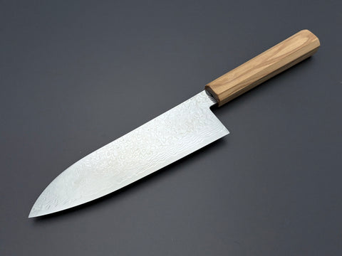 Hatsukokoro Ryuhyo SG2 Mirror Damascus Santoku