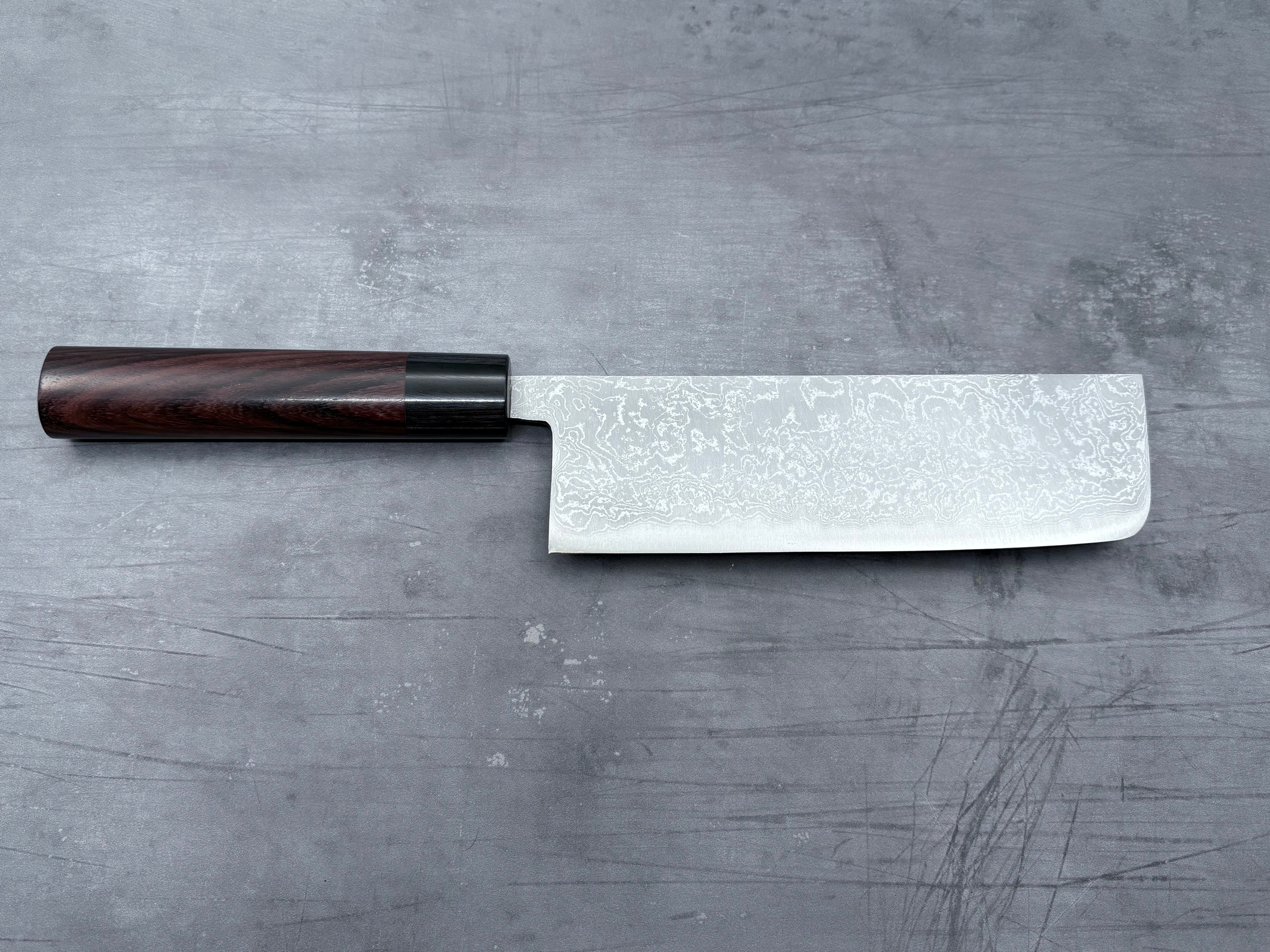 Tsutomu Kajiwara Blue #2 Damascus Nakiri