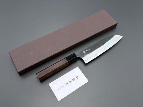 Yoshimi Kato White #2 Damascus Kurouchi Santoku