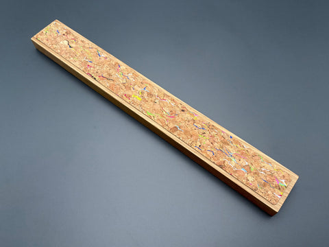Handmade Oak & Rainbow Cork Magnetic Knife Rack