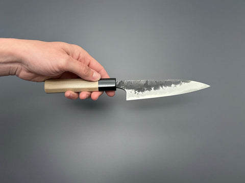 Naoki Mazaki White #2 Kurouchi Nashiji Petty 135mm