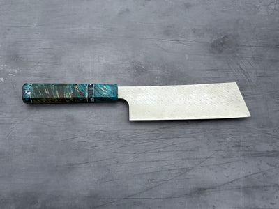 Nigara Hamono SG STRIX Damascus Nakiri x Letshandlethis