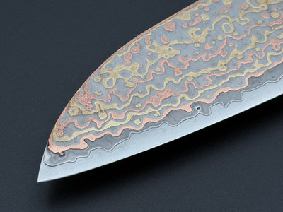 Hatsukokoro Hinotori V-Toku2 Rainbow Damascus Santoku