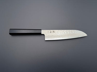 Hatsukokoro VG10 Damascus Tsuchime Santoku