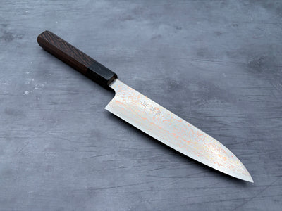 Takeshi Saji VG10 Rainbow Damascus Gyuto 180mm