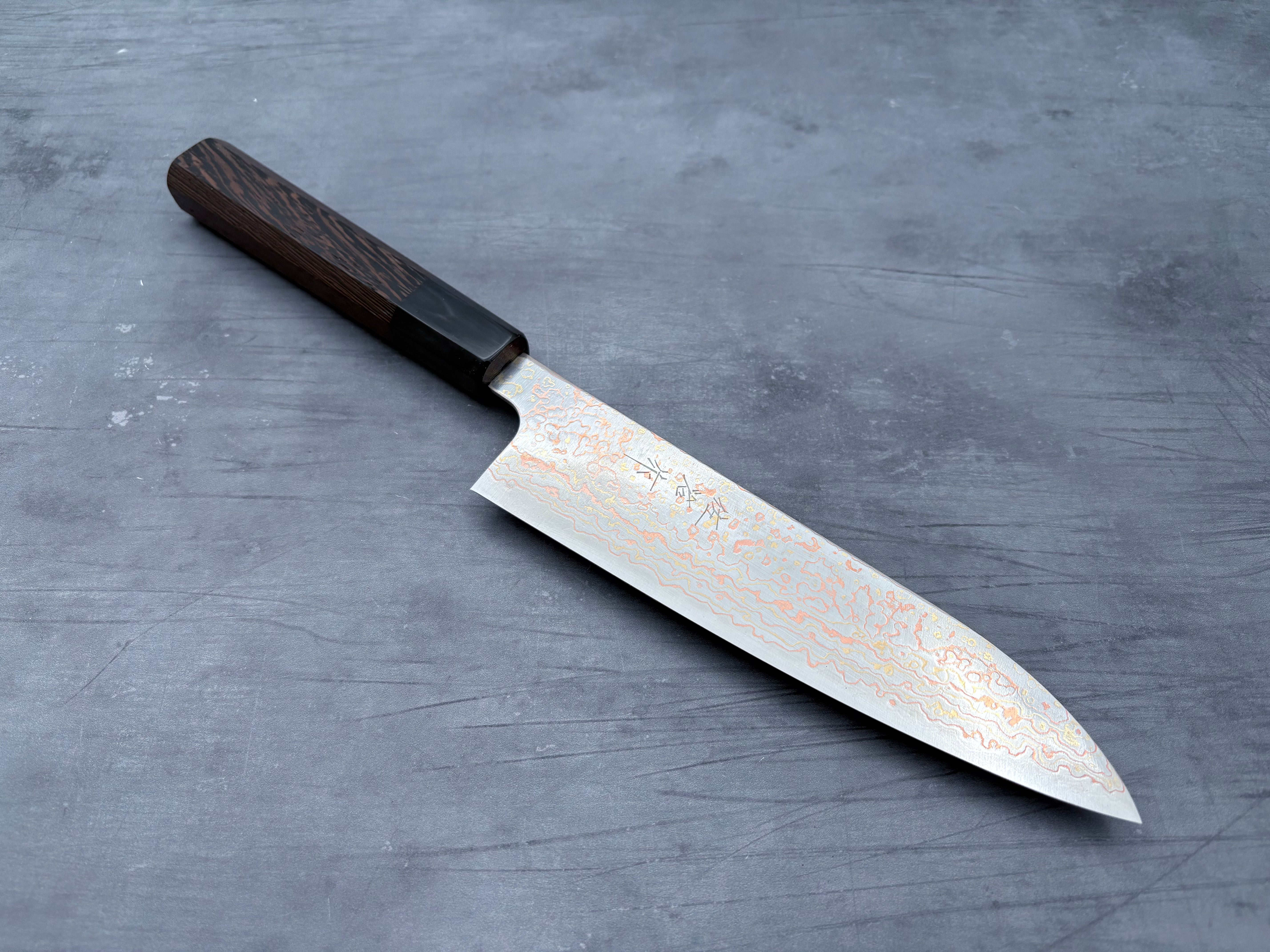 Takeshi Saji VG10 Rainbow Damascus Gyuto 180mm