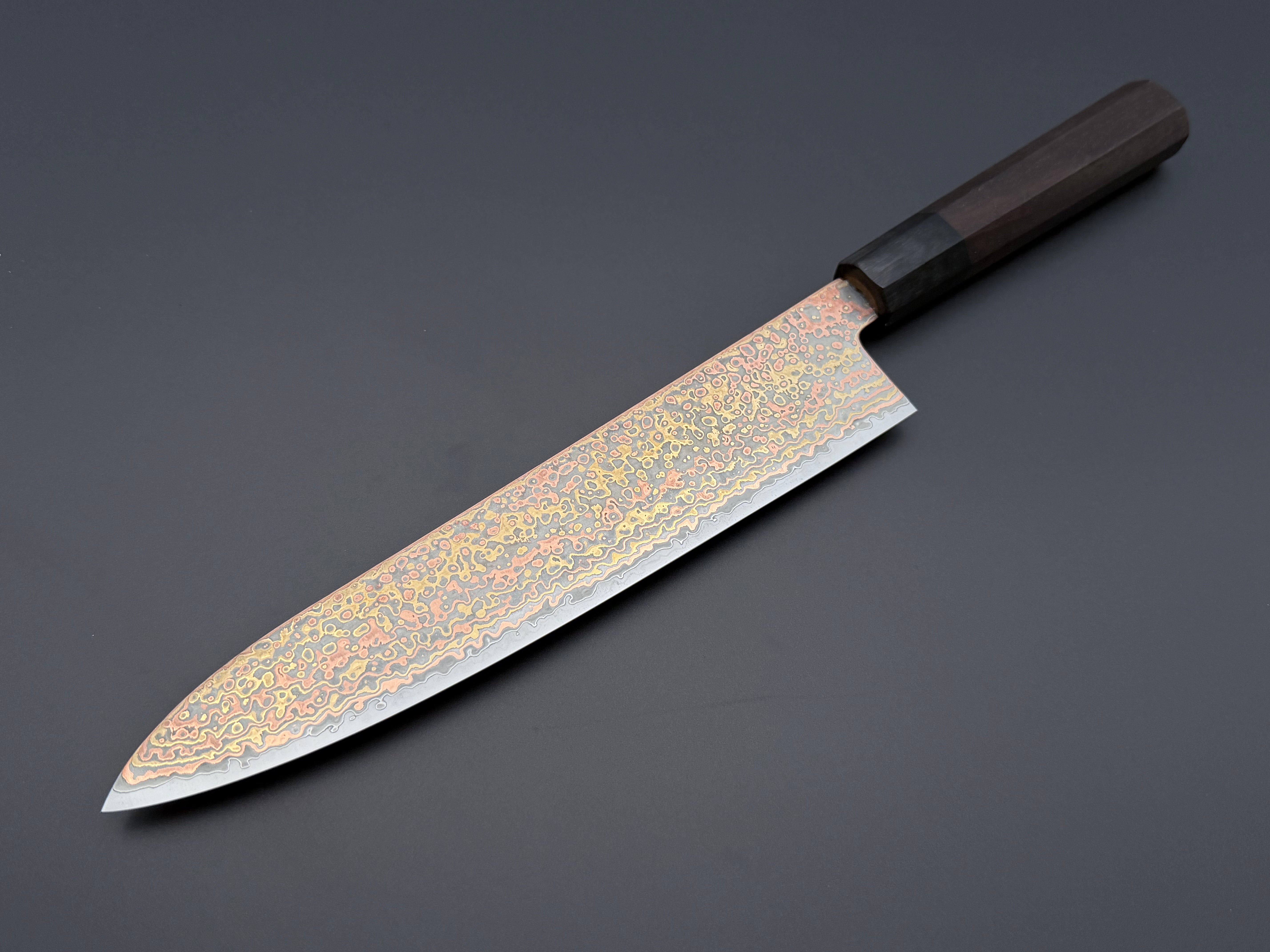 Hatsukokoro Hinotori V-Toku2 Rainbow Damascus Gyuto 240mm