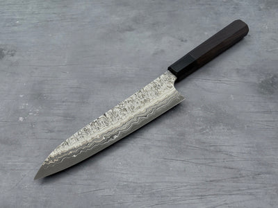 Hatsukokoro Coreless Blue #2 / White #2 Damascus Gyuto 210mm