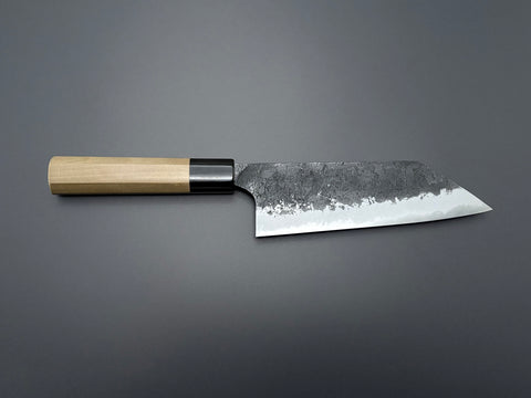 Naoki Mazaki White #2 Kurouchi Nashiji Santoku