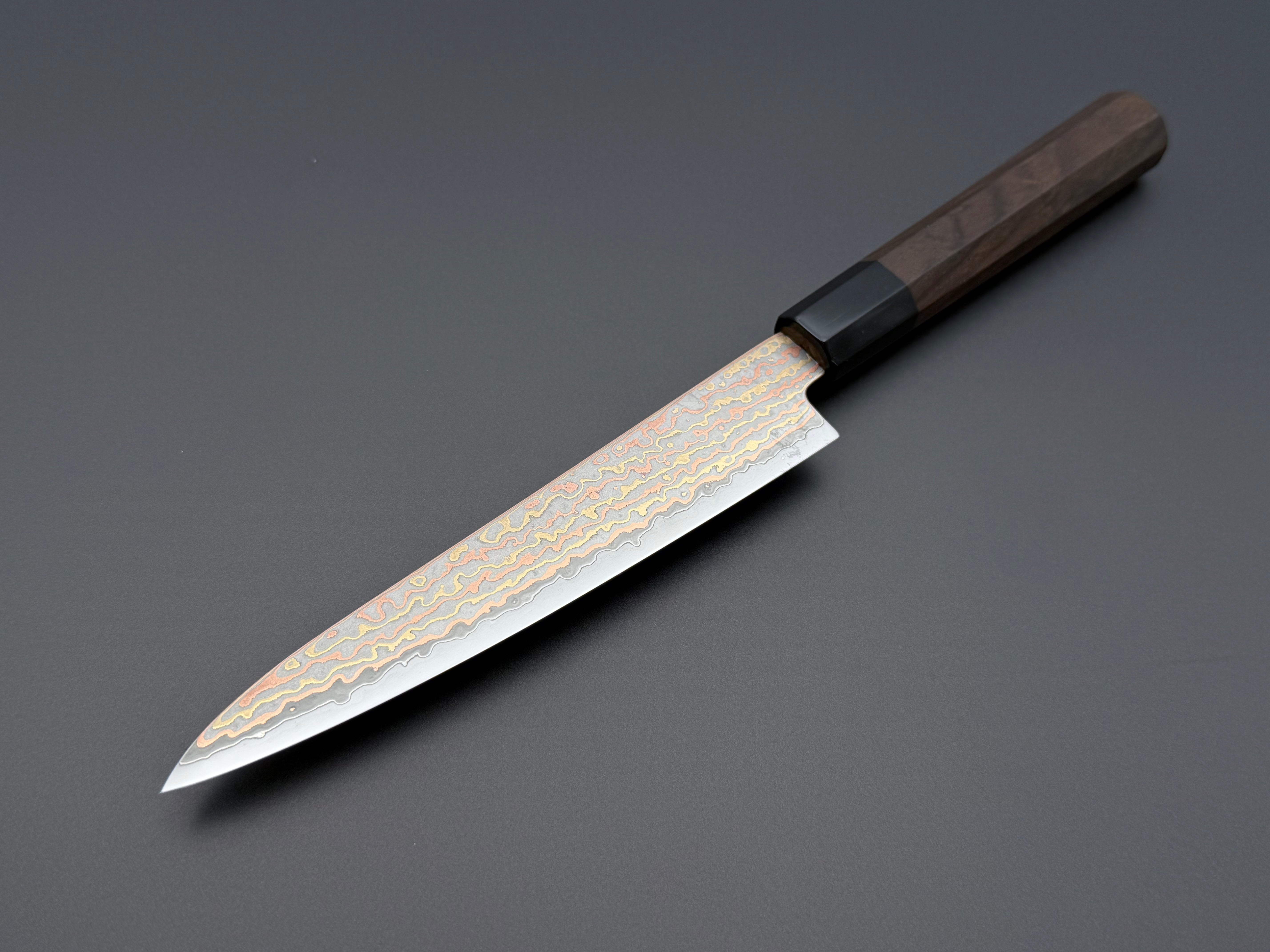 Hatsukokoro Hinotori V-Toku2 Rainbow Damascus Petty 150mm
