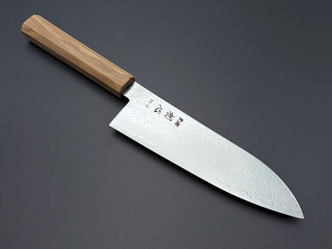 Hatsukokoro Ryuhyo SG2 Mirror Damascus Santoku