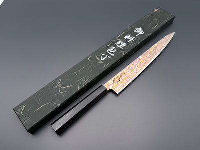 Hatsukokoro Kujaku V-Toku2 Rainbow Damascus Sujihiki 270mm