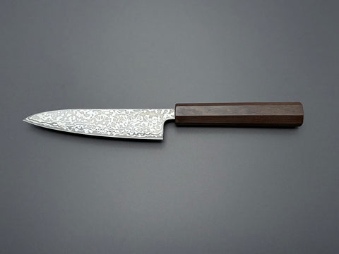 Hatsukokoro Hikari SLD Kurozome Damascus Petty 130mm