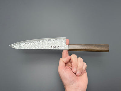 Hatsukokoro Hikari SLD Kurozome Damascus Gyuto 195mm