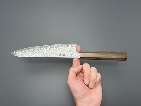 Hatsukokoro Hikari SLD Kurozome Damascus Gyuto 195mm