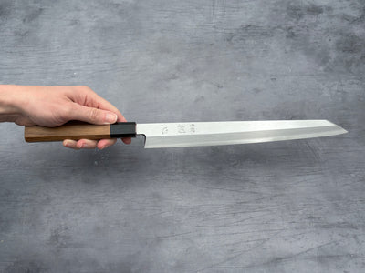 Hatsukokoro Shirasagi Ginsan Kiritsuke Yanagiba 300mm