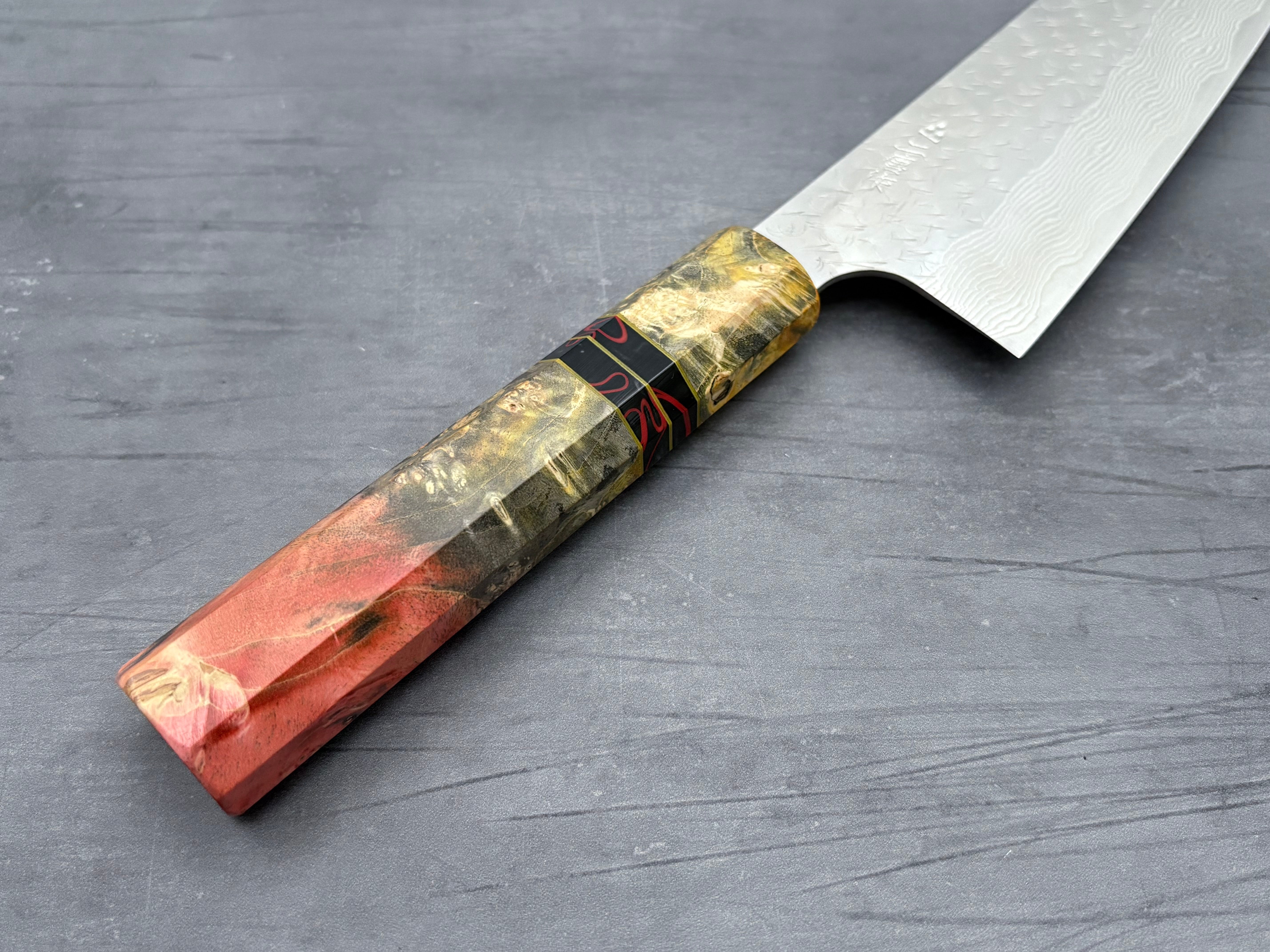 Nigara Hamono SG STRIX Damascus Santoku x Letshandlethis