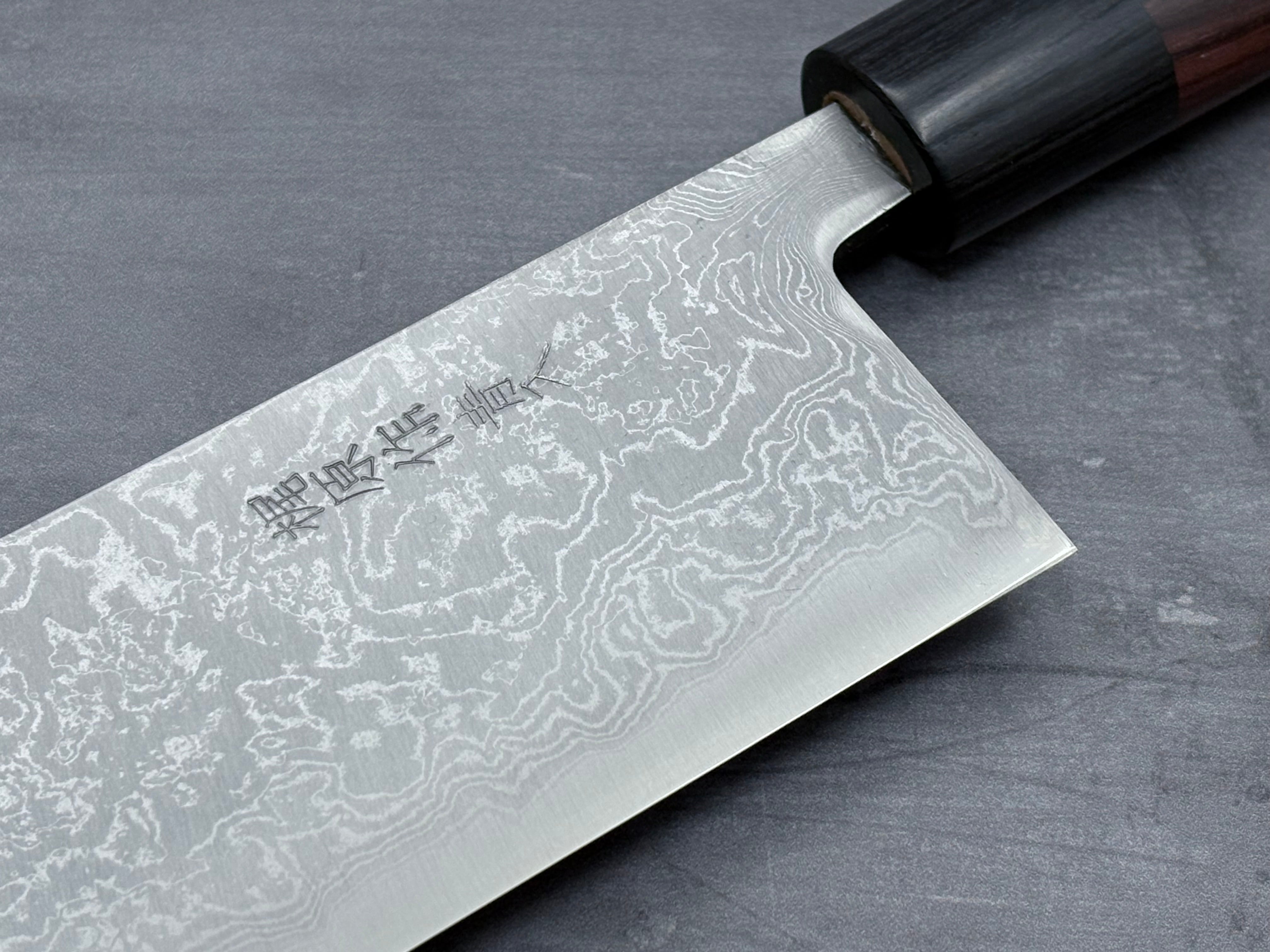 Tsutomu Kajiwara Blue #2 Damascus Nakiri