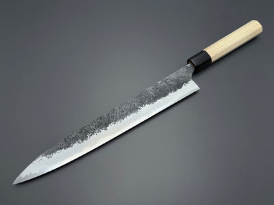 Naoki Mazaki White #2 Kurouchi Nashiji Sujihiki 300mm