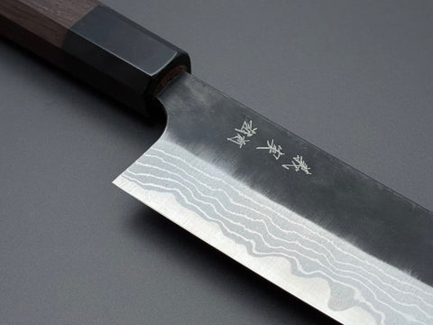 Yoshimi Kato White #2 Damascus Kurouchi Santoku