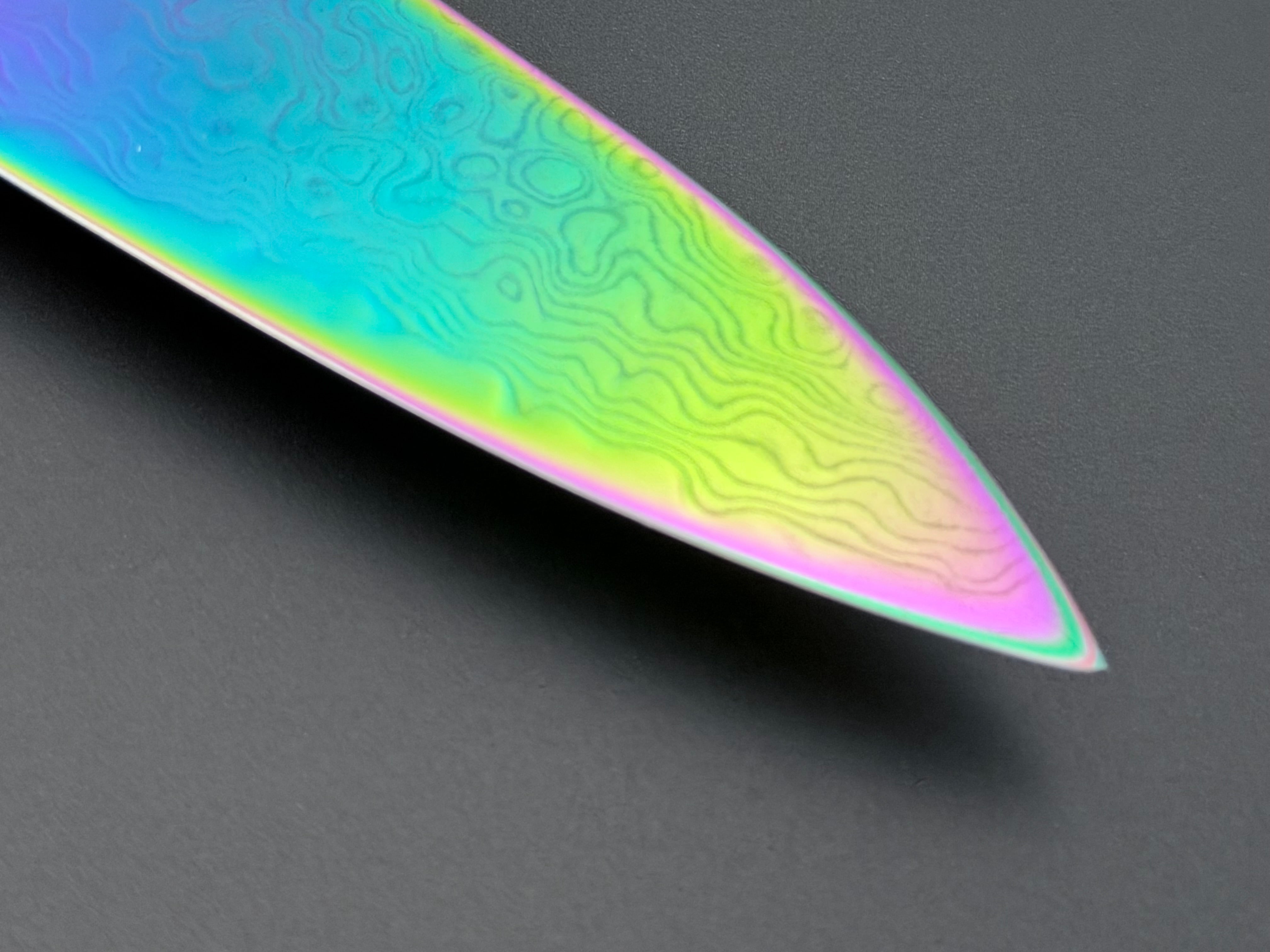 Hatsukokoro Ryuhyo SG2 Rainbow Damascus Petty 150mm