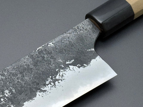Naoki Mazaki White #2 Kurouchi Nashiji Santoku
