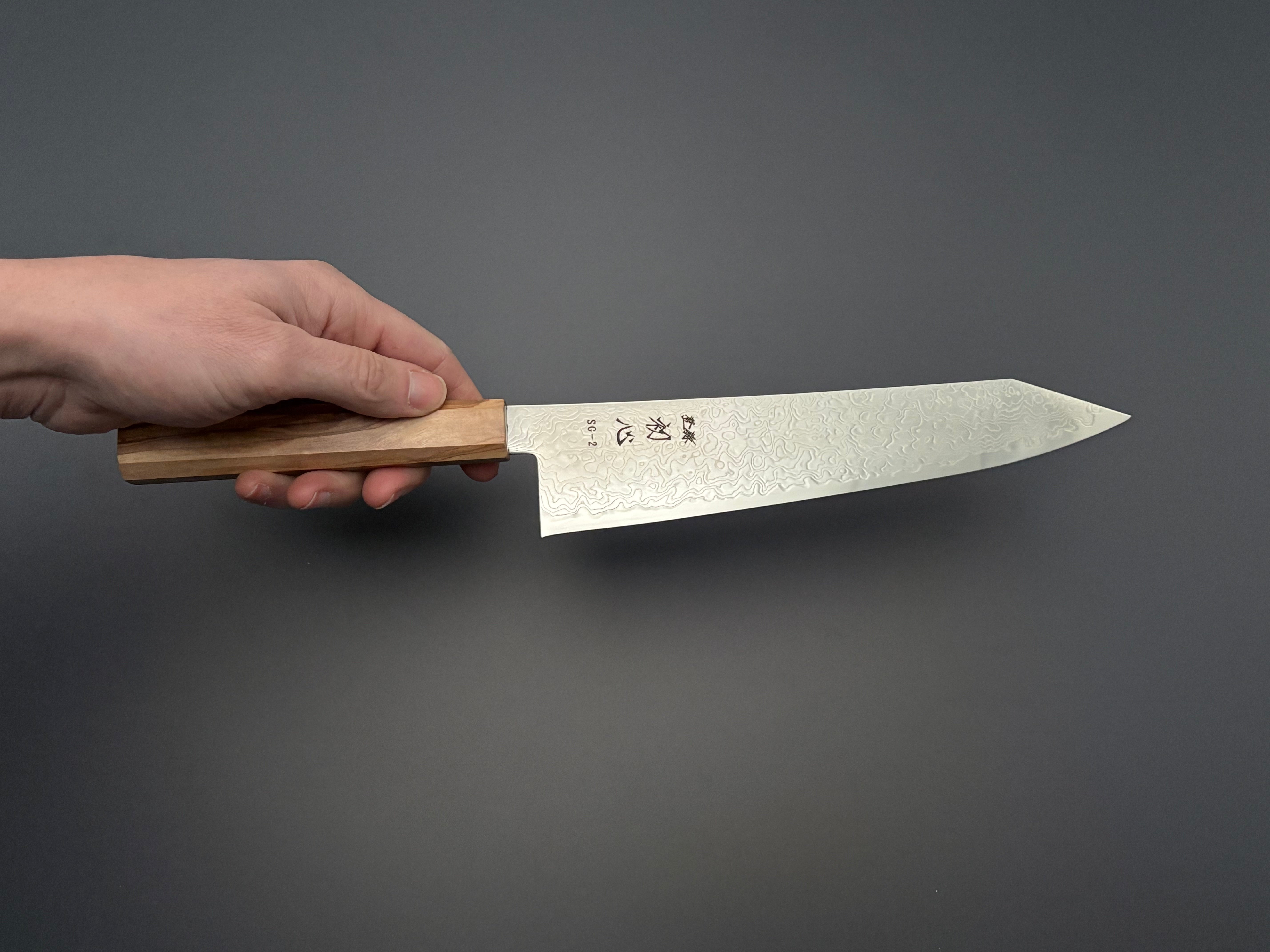 Hatsukokoro Ryuhyo SG2 Mirror Damascus Kiritsuke Gyuto 210mm