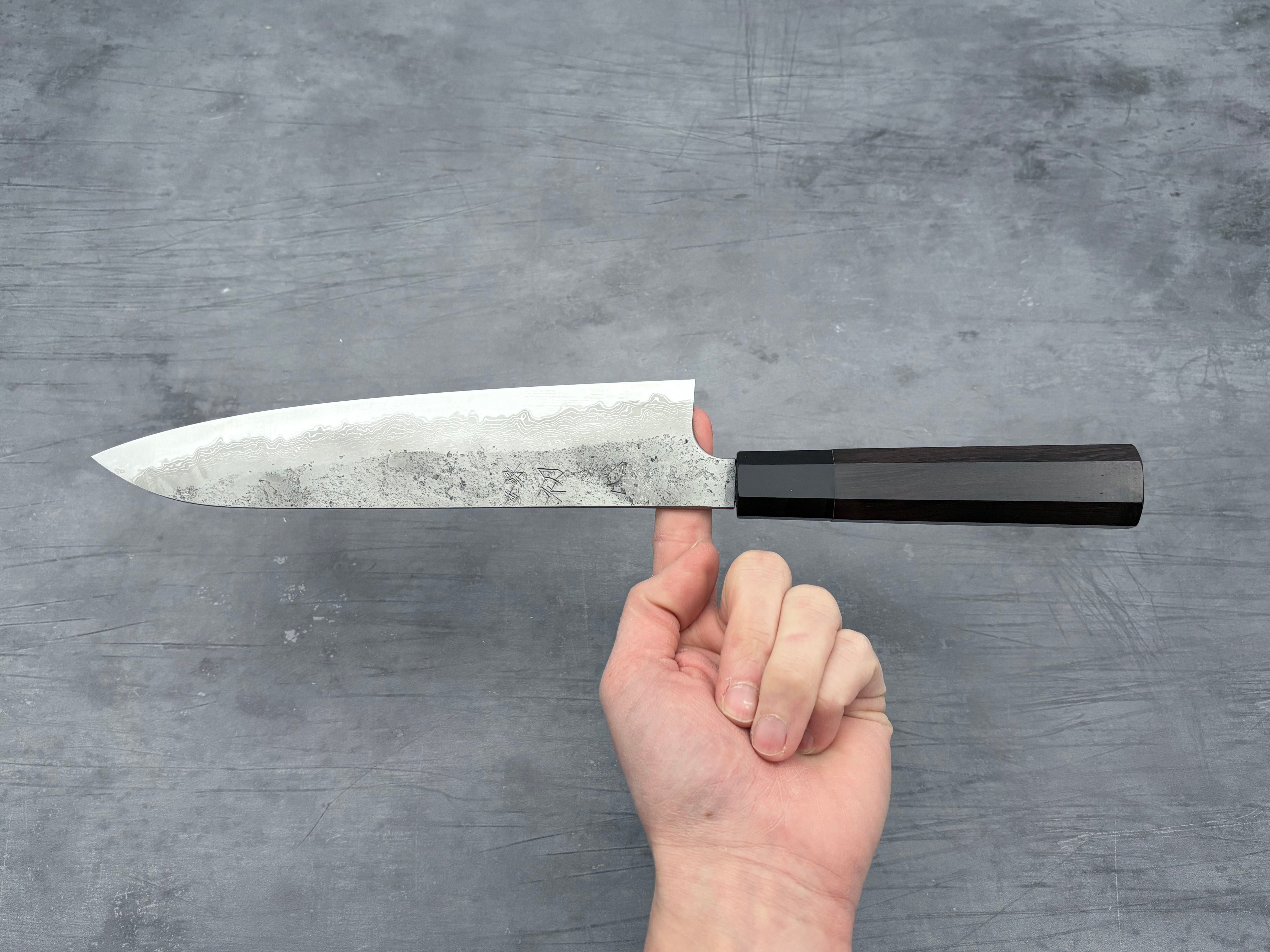 Hatsukokoro Ryusui Blue #2 Damascus Gyuto 240mm