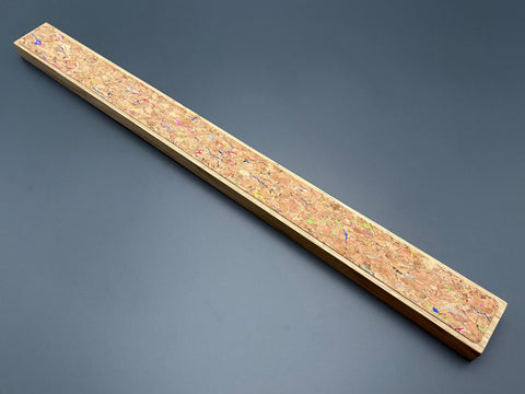 Handmade Oak & Rainbow Cork Magnetic Knife Rack