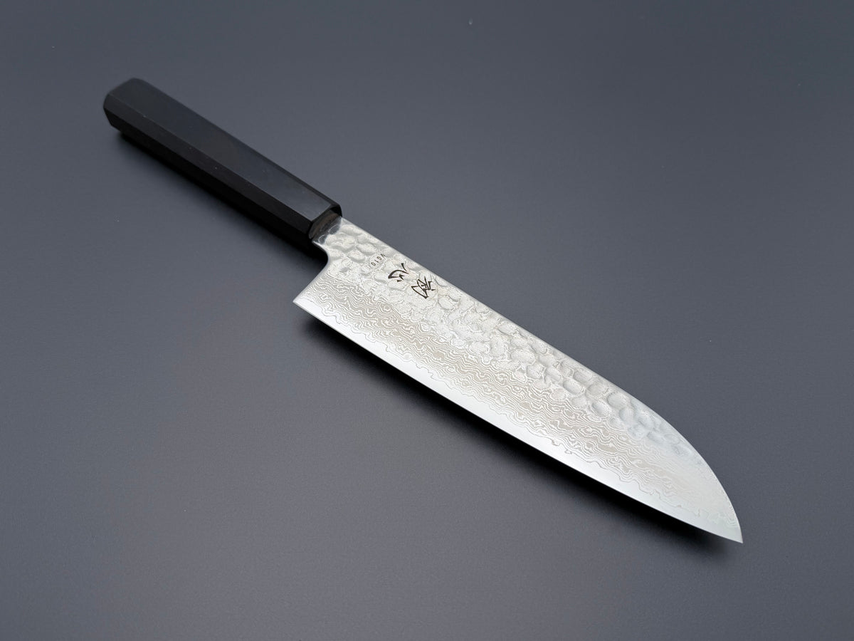 Hatsukokoro VG10 Damascus Tsuchime Santoku