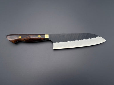 Nigara Hamono SG2 Kurouchi Tsuchime Ironwood Santoku