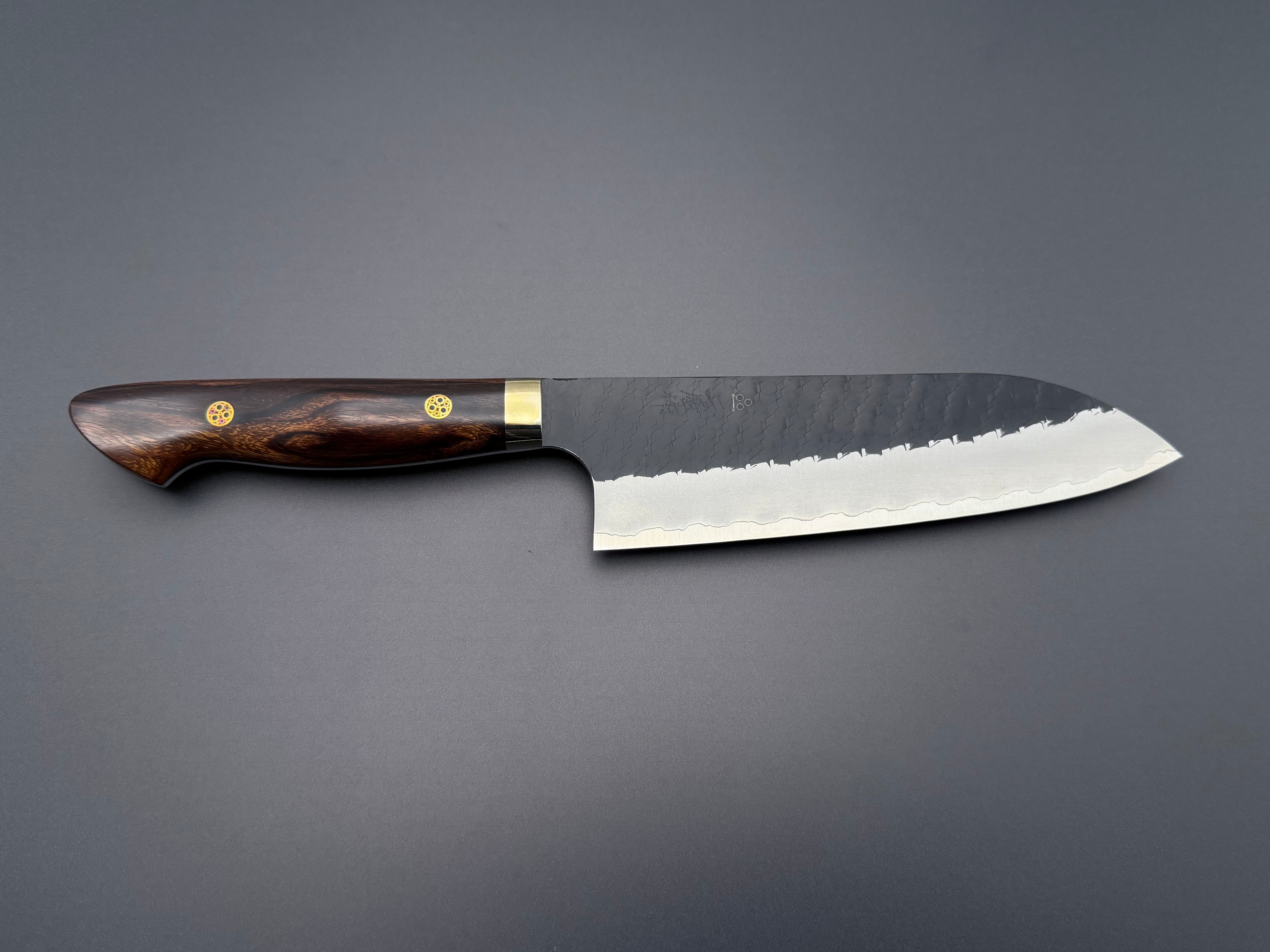 Nigara Hamono SG2 Kurouchi Tsuchime Ironwood Santoku