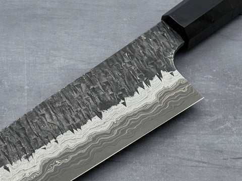 Hatsukokoro Coreless Blue #2 / White #2 Damascus Gyuto 210mm