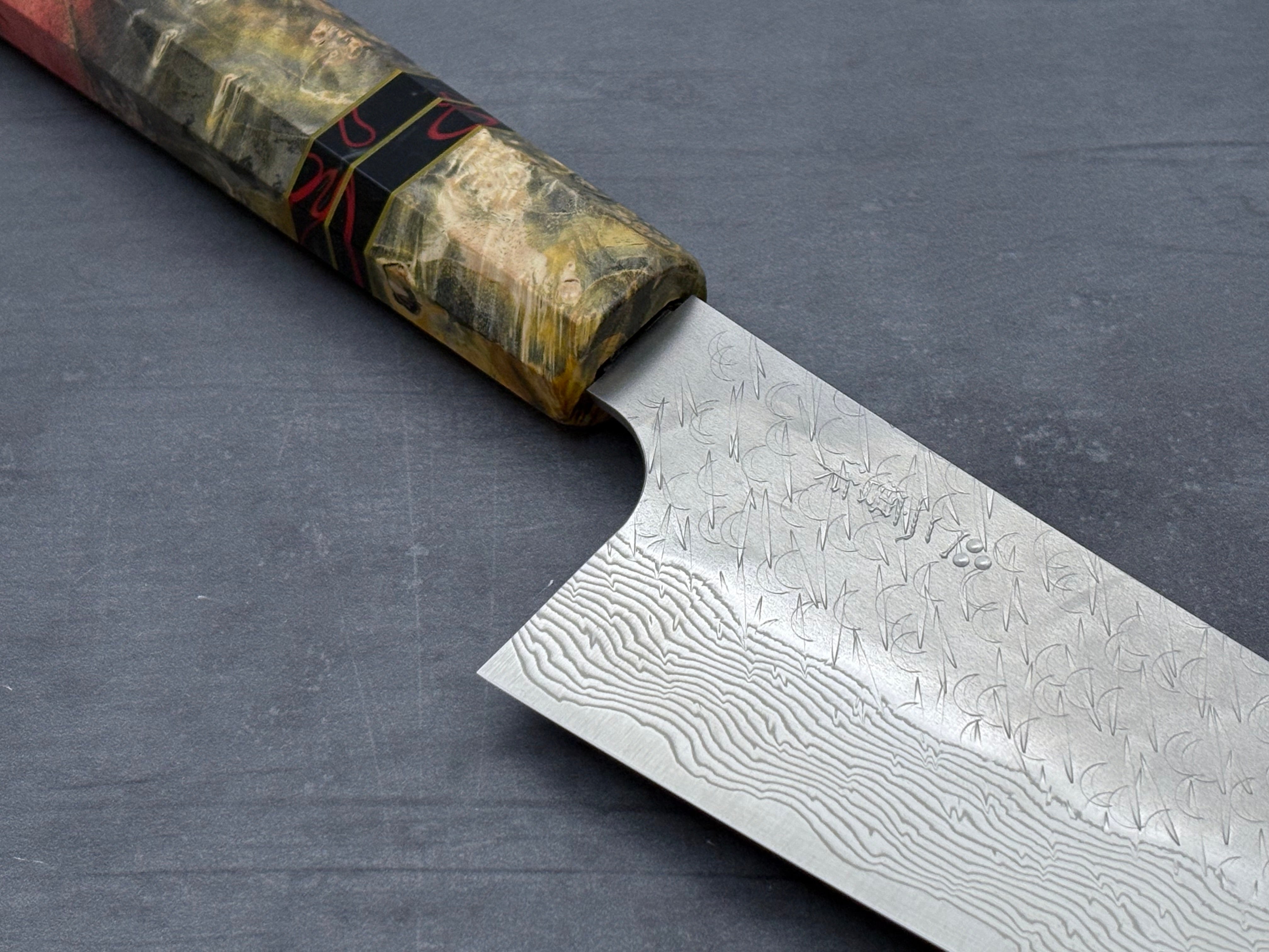 Nigara Hamono SG STRIX Damascus Santoku x Letshandlethis