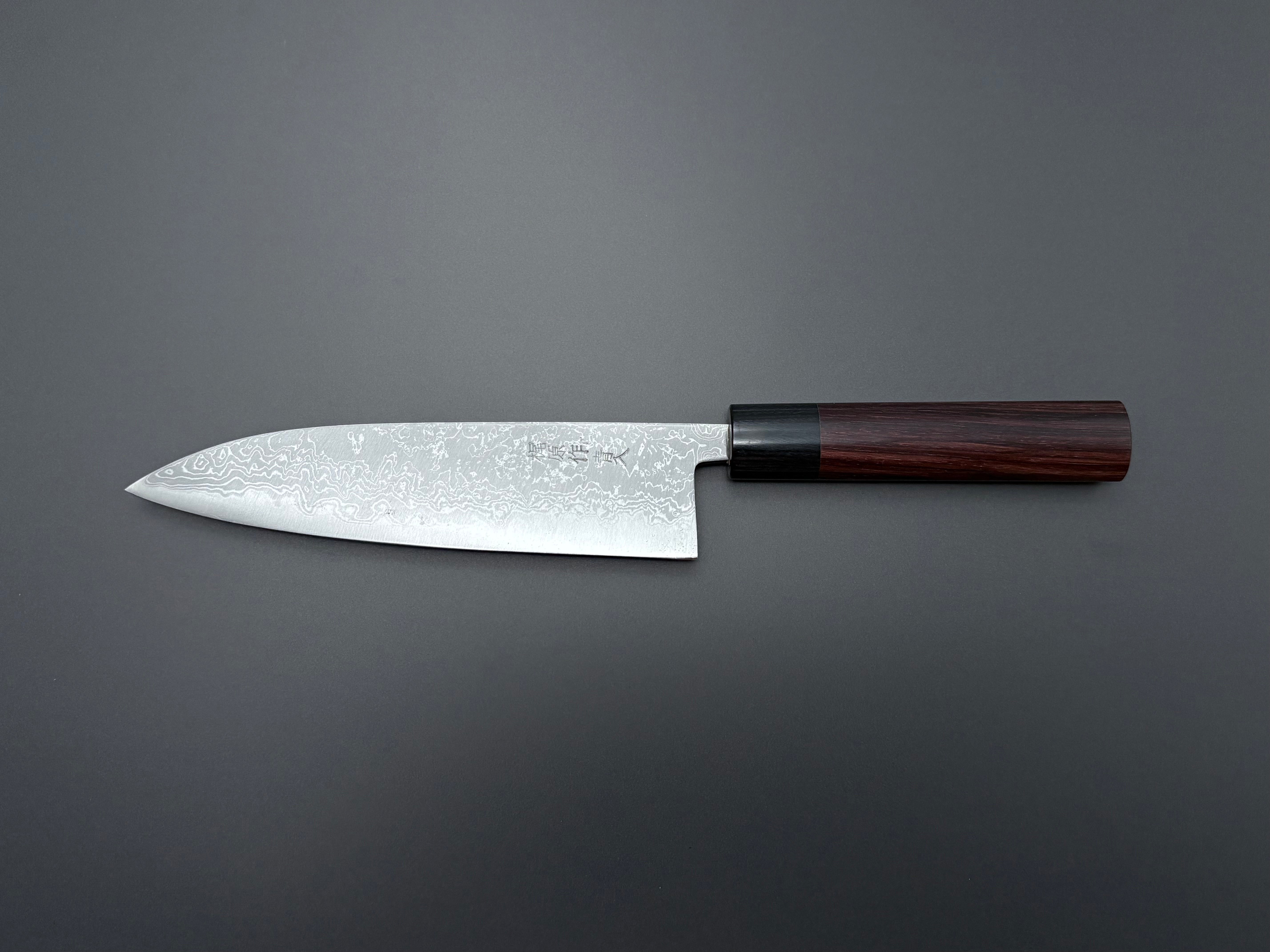 Tsutomu Kajiwara Blue #2 Damascus Gyuto 180mm