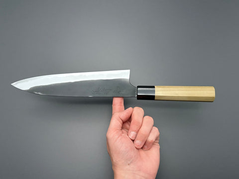 Naoki Mazaki White #2 Kurouchi Gyuto 210mm