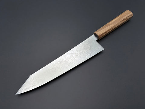 Hatsukokoro Ryuhyo SG2 Mirror Damascus Kiritsuke Gyuto 210mm