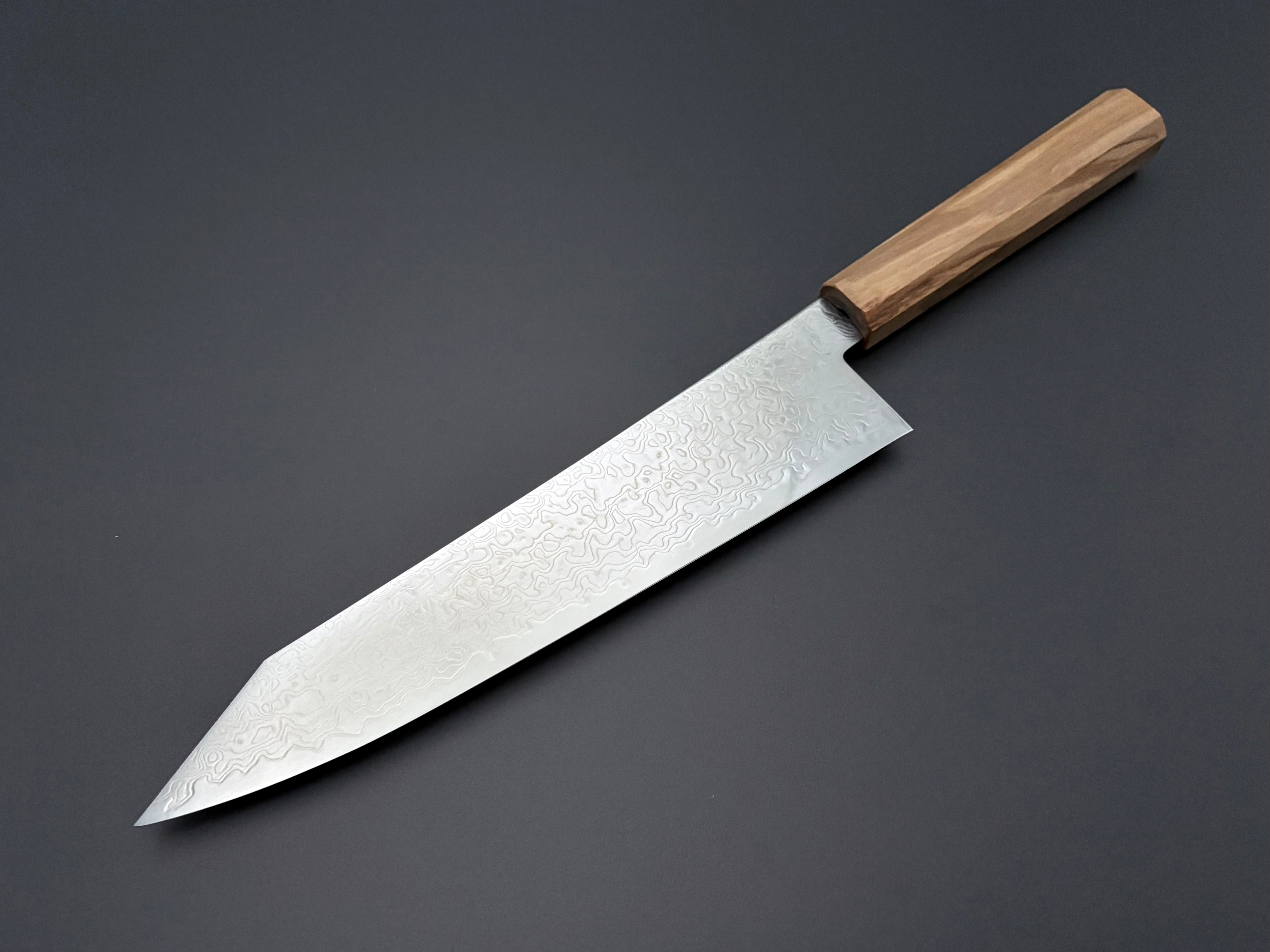 Hatsukokoro Ryuhyo SG2 Mirror Damascus Kiritsuke Gyuto 210mm