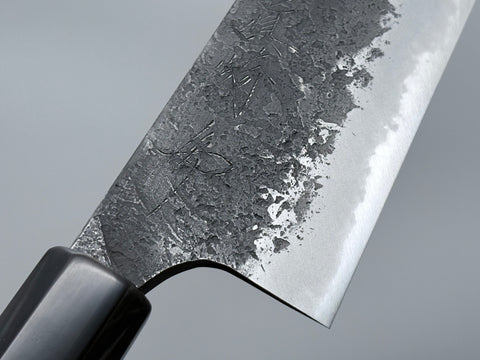 Naoki Mazaki White #2 Kurouchi Nashiji Santoku