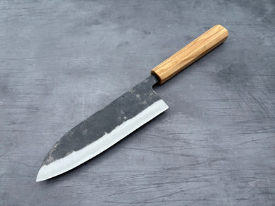 Hatsukokoro Kurogane Blue #2 Santoku