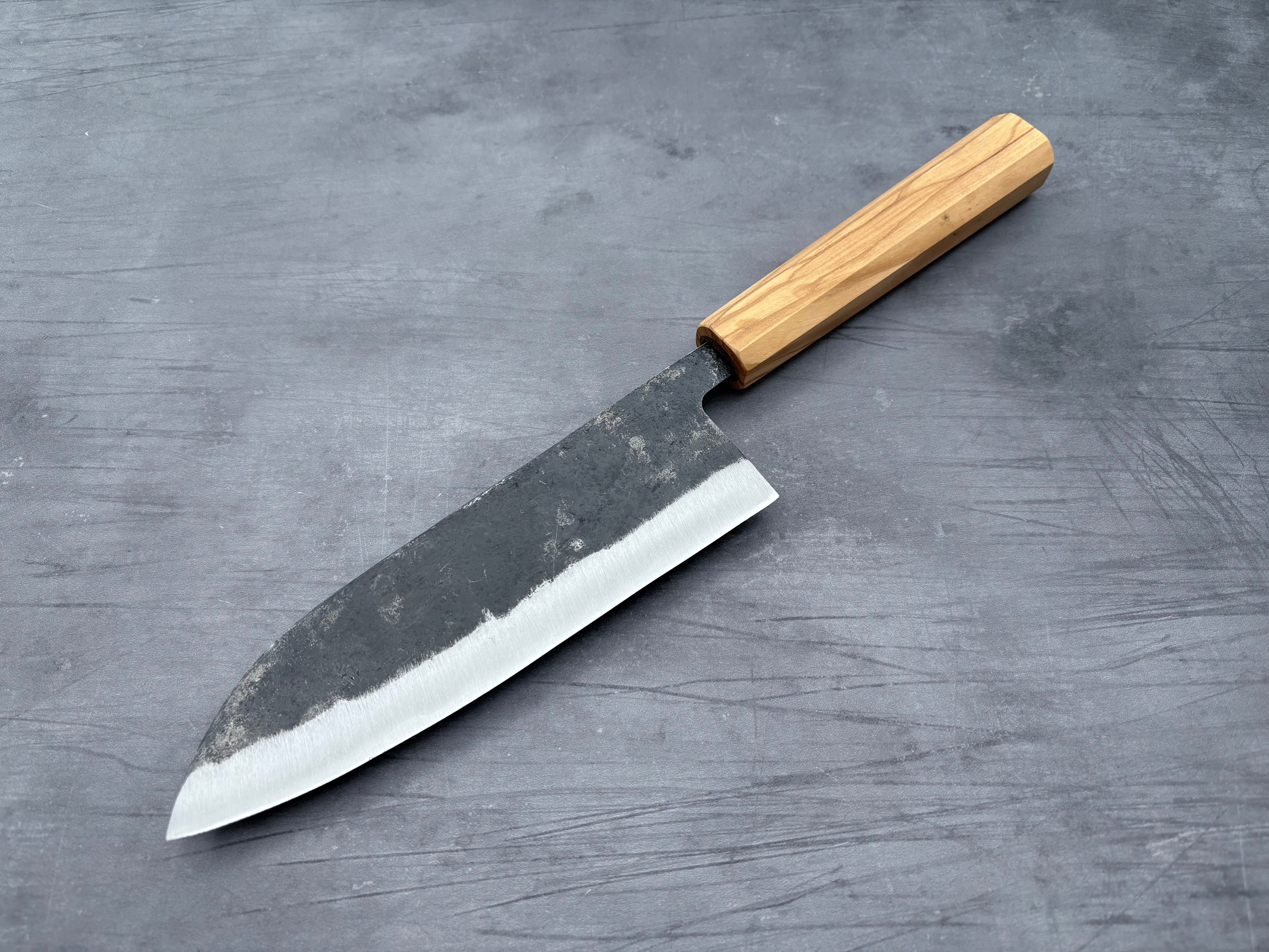 Hatsukokoro Kurogane Blue #2 Santoku