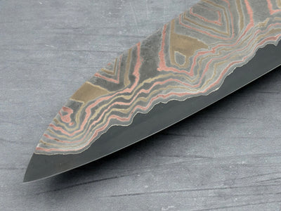 Hatsukokoro Irodori Blue #2 Rainbow Damascus Gyuto 210mm