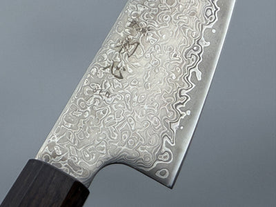 Hatsukokoro Hikari SLD Kurozome Damascus Ko-Santoku 150mm