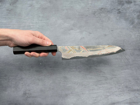 Hatsukokoro Irodori Blue #2 Rainbow Damascus Gyuto 240mm