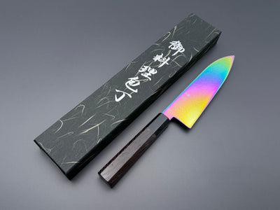 Hatsukokoro Ryuhyo SG2 Rainbow Damascus Santoku
